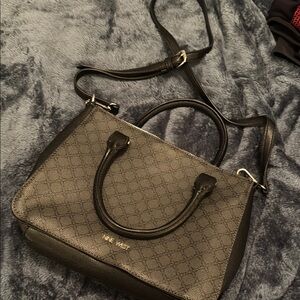 Nine West Black and Gray Satchel Bag